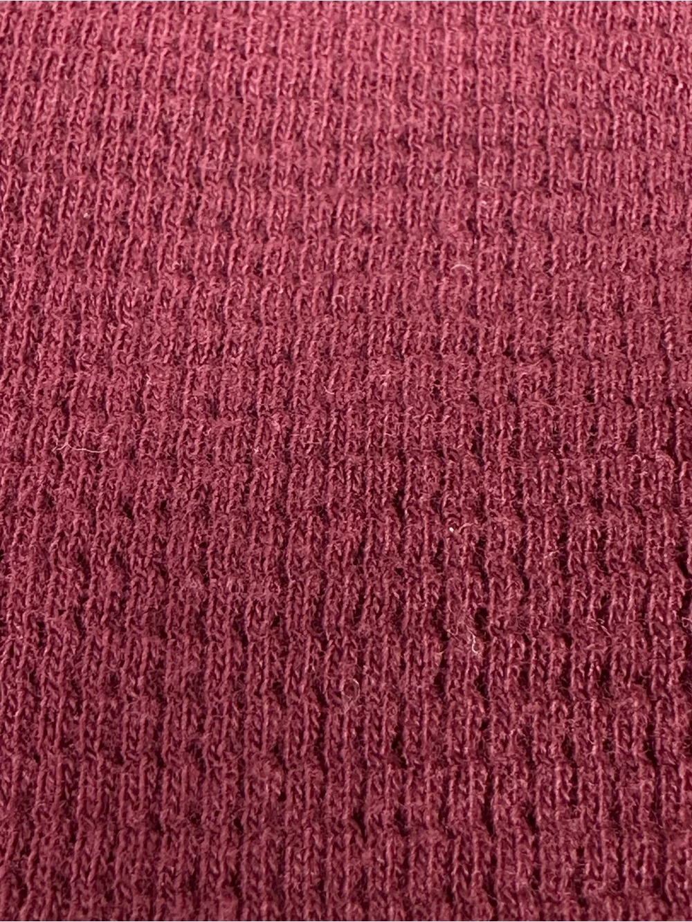 Polo Ralph Lauren Long Sleeves Waffle Knit Thermal Sleep Shirt In Burgandy M